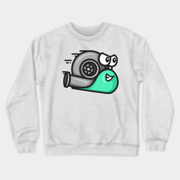 Turbo Snail - mint Crewneck Sweatshirt by hoddynoddy